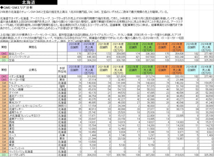 小売業都道府県別勢力図2026【Excel版】GMS・SM基本版+DgS+CVS+HC+DS