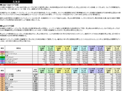 SM・GMS・Drg・CVS・HC・DSチェーン都道府県別勢力図 2023【Excel形式】