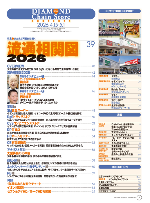 ダイヤモンド・チェーンストア 2026年4月15日・5月1日合併号