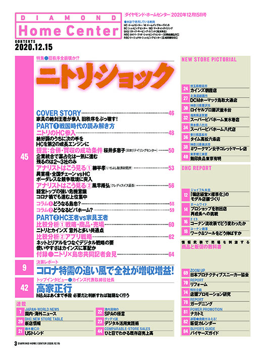 ダイヤモンド・ホームセンター2020年12月15日号